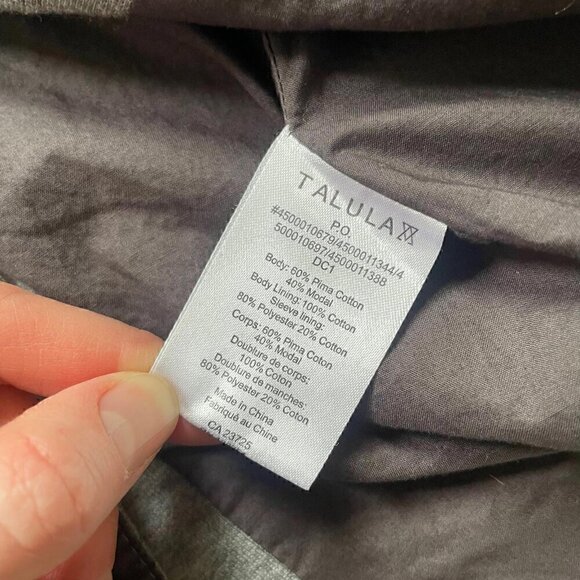 Talula Grey Pima Cotton Blazer - Size 4 - Picture 4 of 4